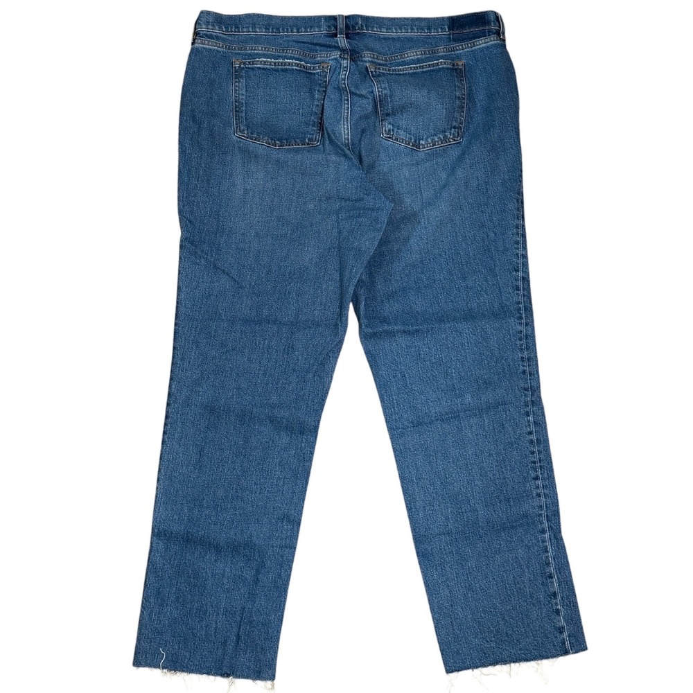 Abercrombie & Fitch Curve Love The 90s Straight Mid Rise Jeans Blue 34 18R Denim - Picture 2 of 11